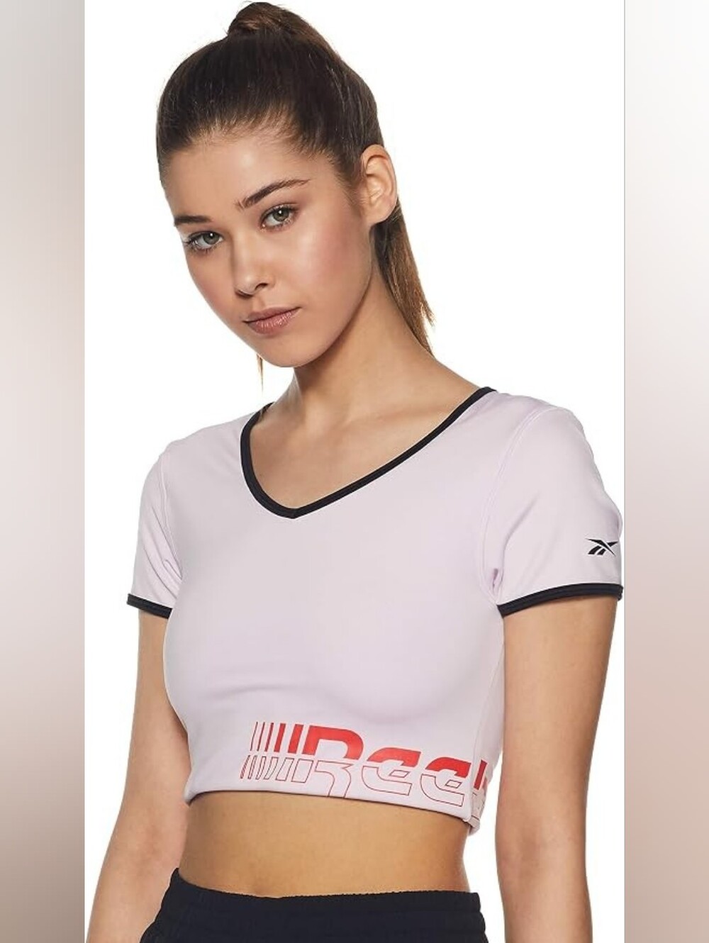 5 For $25✨️Reebok Womens Small Light Pink Workout Cropped Top Shirt